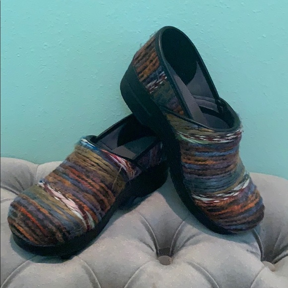 Dansko Clogs with Fabric Design - Picture 1 of 7